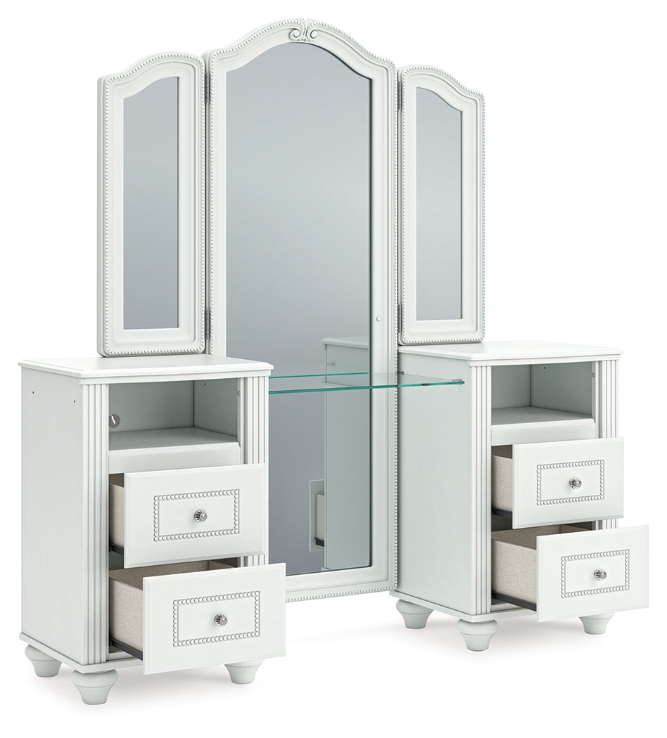Kozlani White Vanity with Mirror