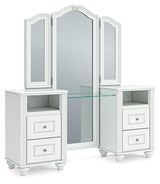 Kozlani White Vanity with Mirror