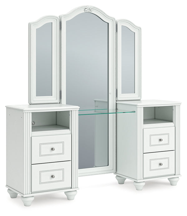 Kozlani White Vanity with Mirror