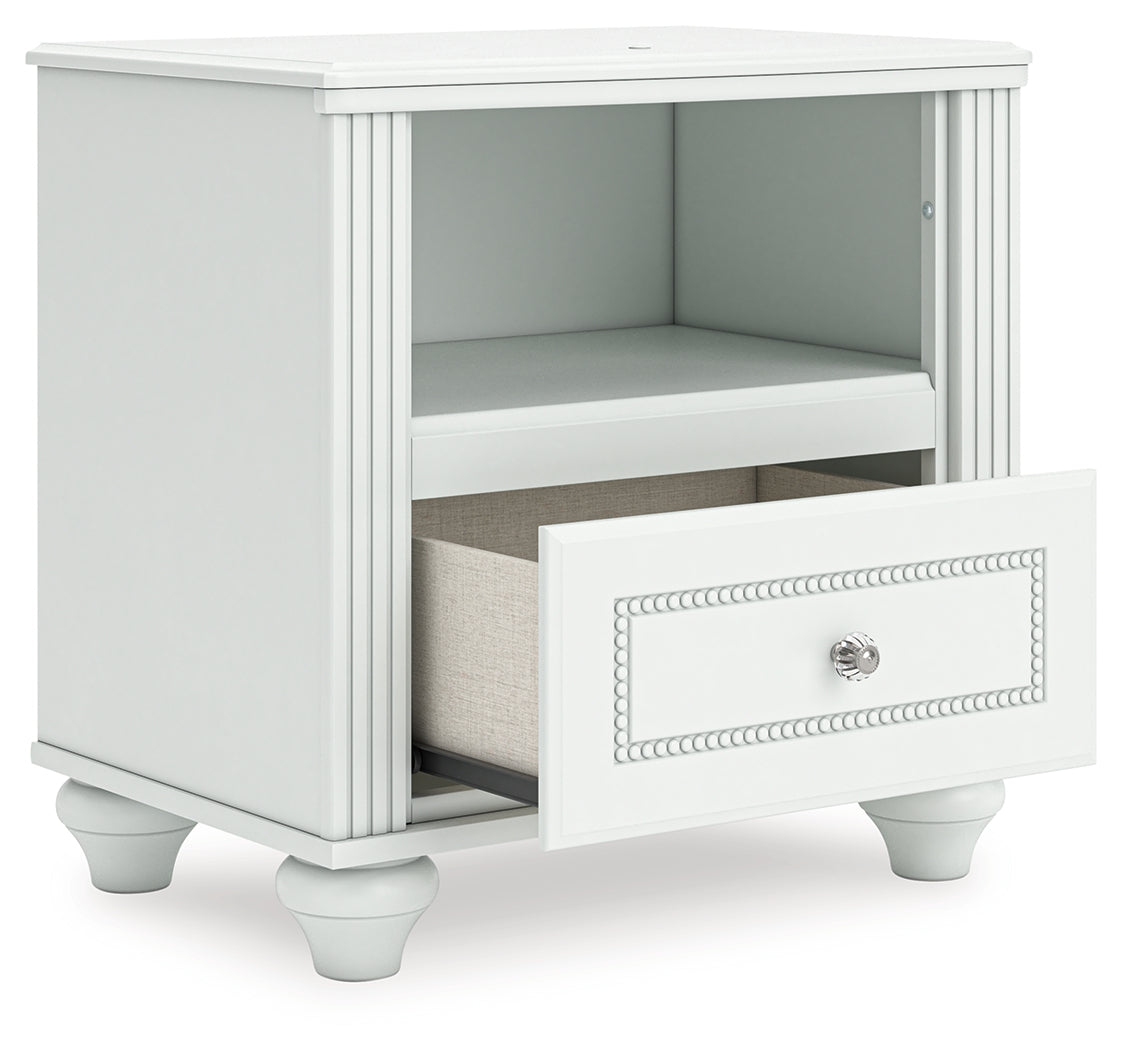 Kozlani White Nightstand