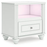 Kozlani White Nightstand