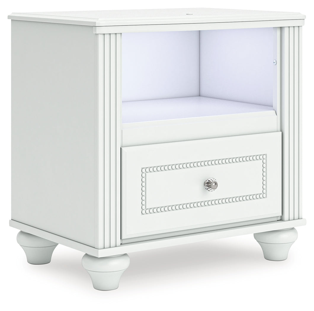 Kozlani White Nightstand