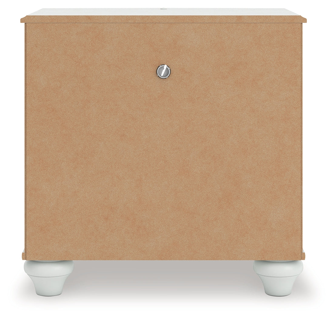 Kozlani White Nightstand