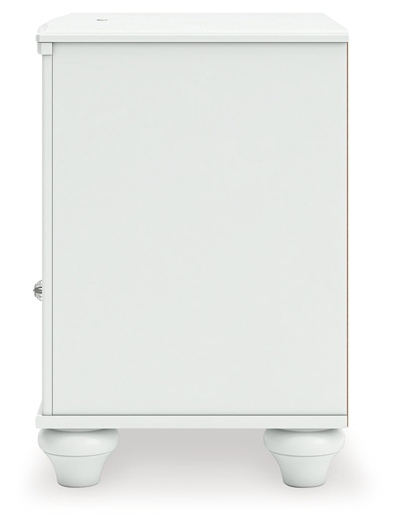 Kozlani White Nightstand