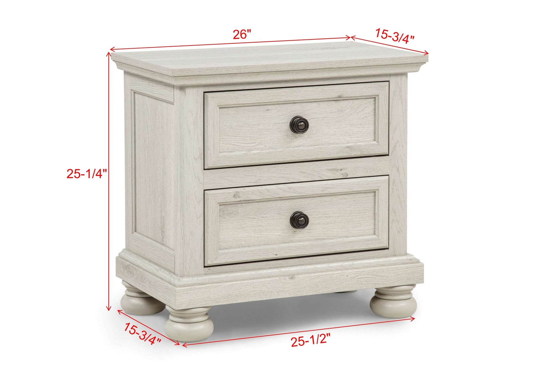 Claribelle White Nightstand With Kenlin Glide view 3