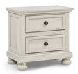 Claribelle White Nightstand With Kenlin Glide from Ella Furniture