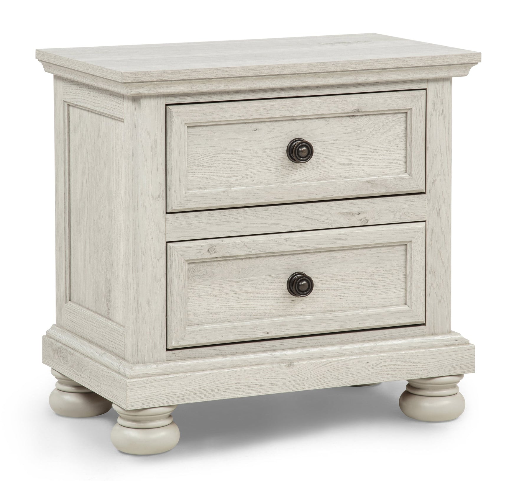 Claribelle White Nightstand With Kenlin Glide from Ella Furniture