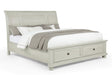 Claribelle White Storage Platform Sleigh King Bed from Ella Furniture