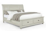 Claribelle White Storage Platform Sleigh King Bed from Ella Furniture