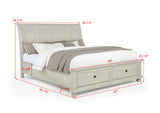 Claribelle White Storage Platform Sleigh Bedroom Set view 5