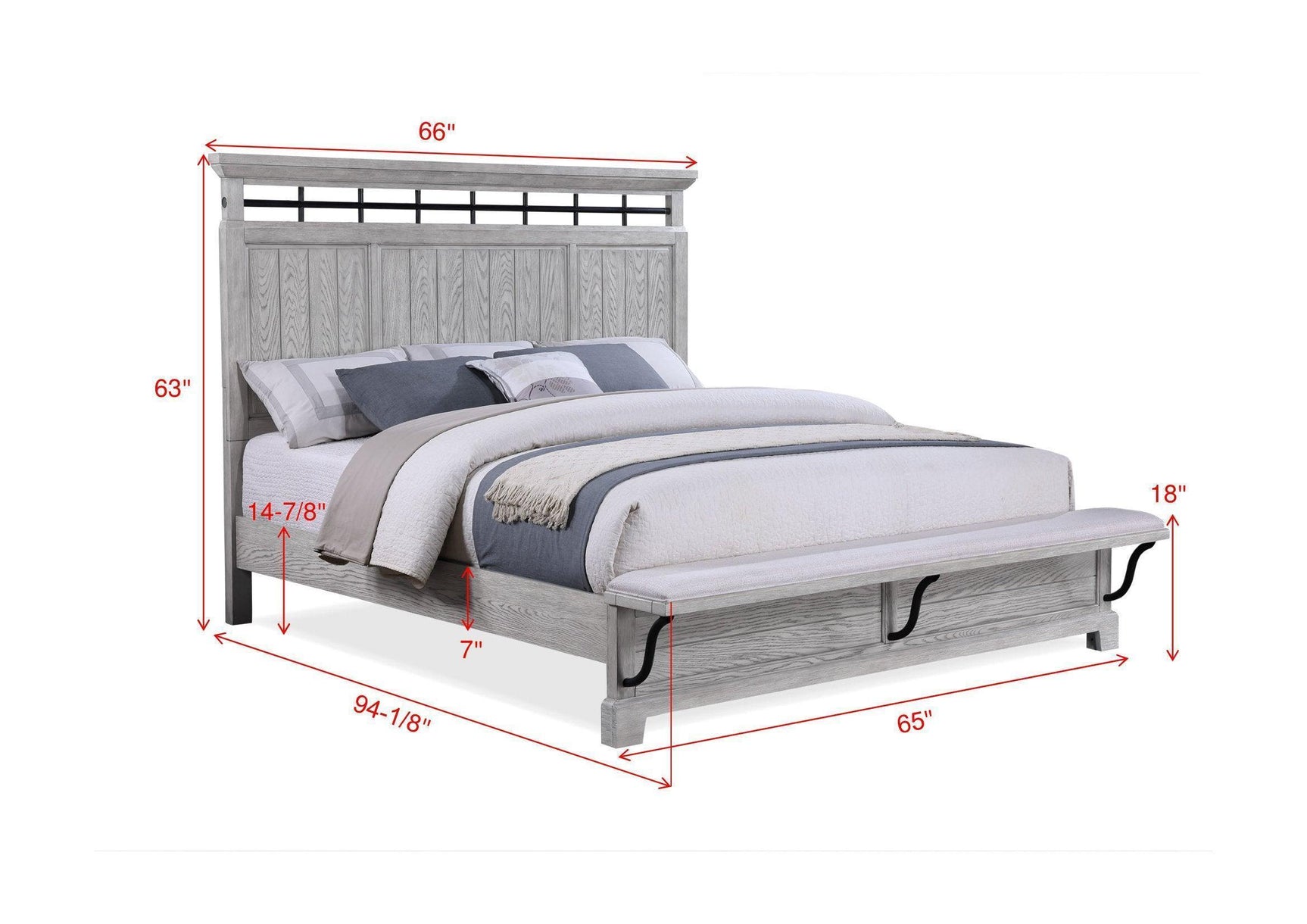 Beckett Gray Panel Queen Bed