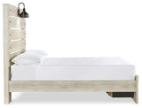 Cambeck Whitewash Full Panel Bed With 2 Storage Drawers B192B33 - Ella Furniture