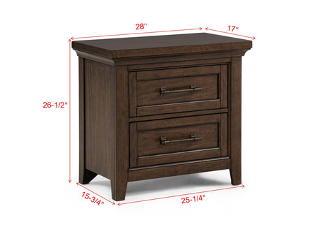 Beckett Brown Nightstand view 3