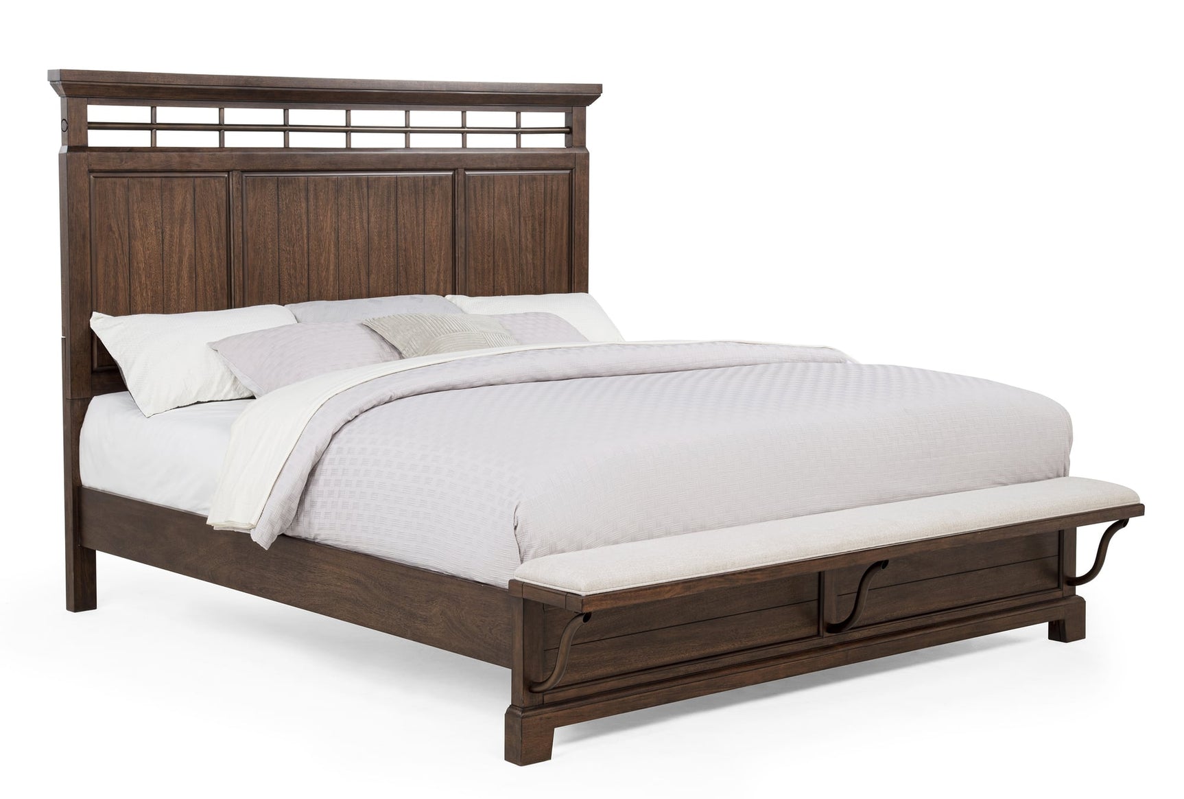 Beckett Brown Panel King Bed from Ella Furniture