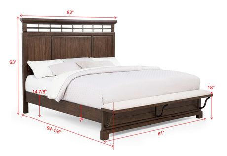 Beckett Brown Panel King Bed view 4
