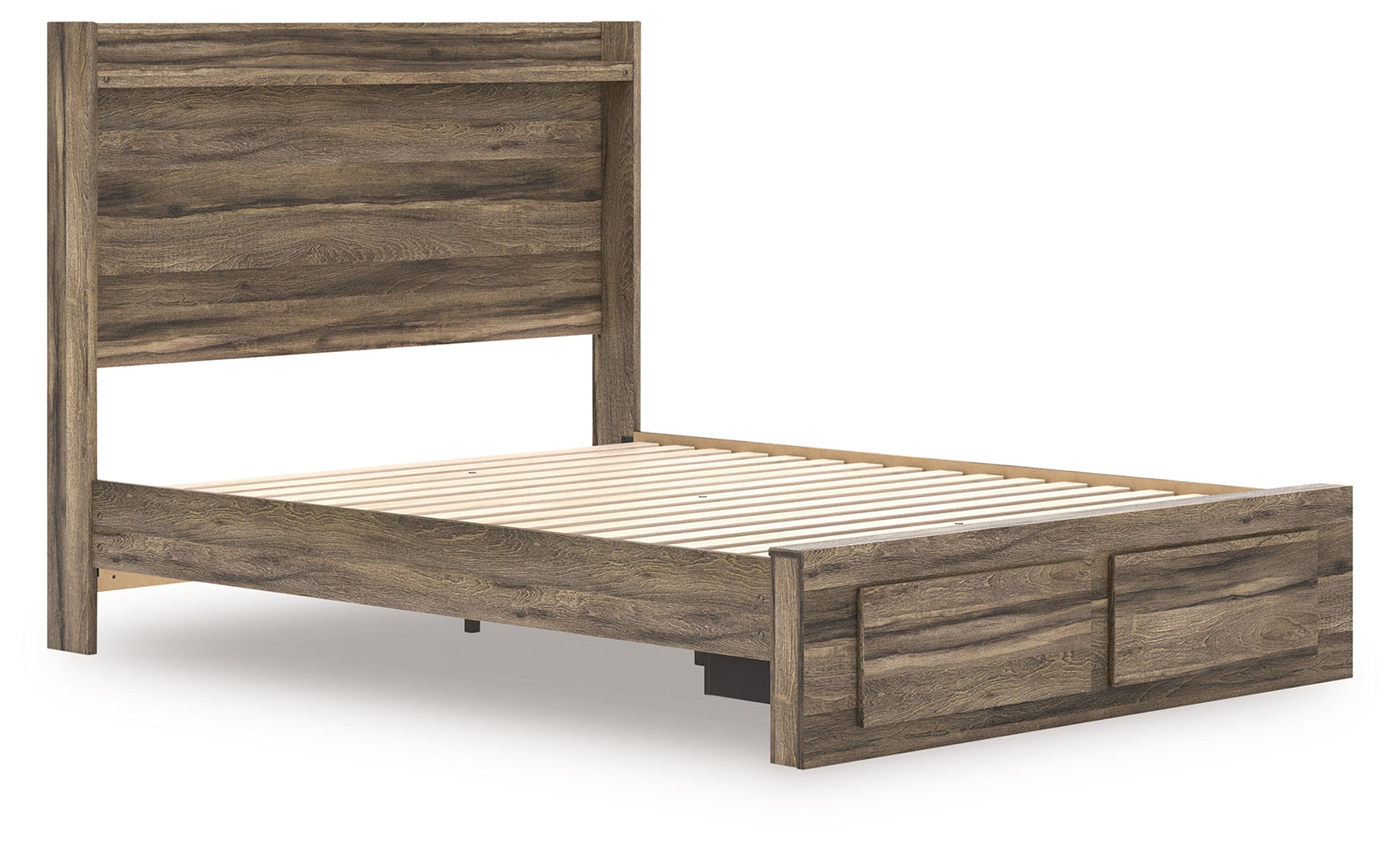 Elbrim Brown Queen Panel Storage Bed