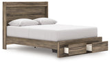 Elbrim Brown Queen Panel Storage Bed