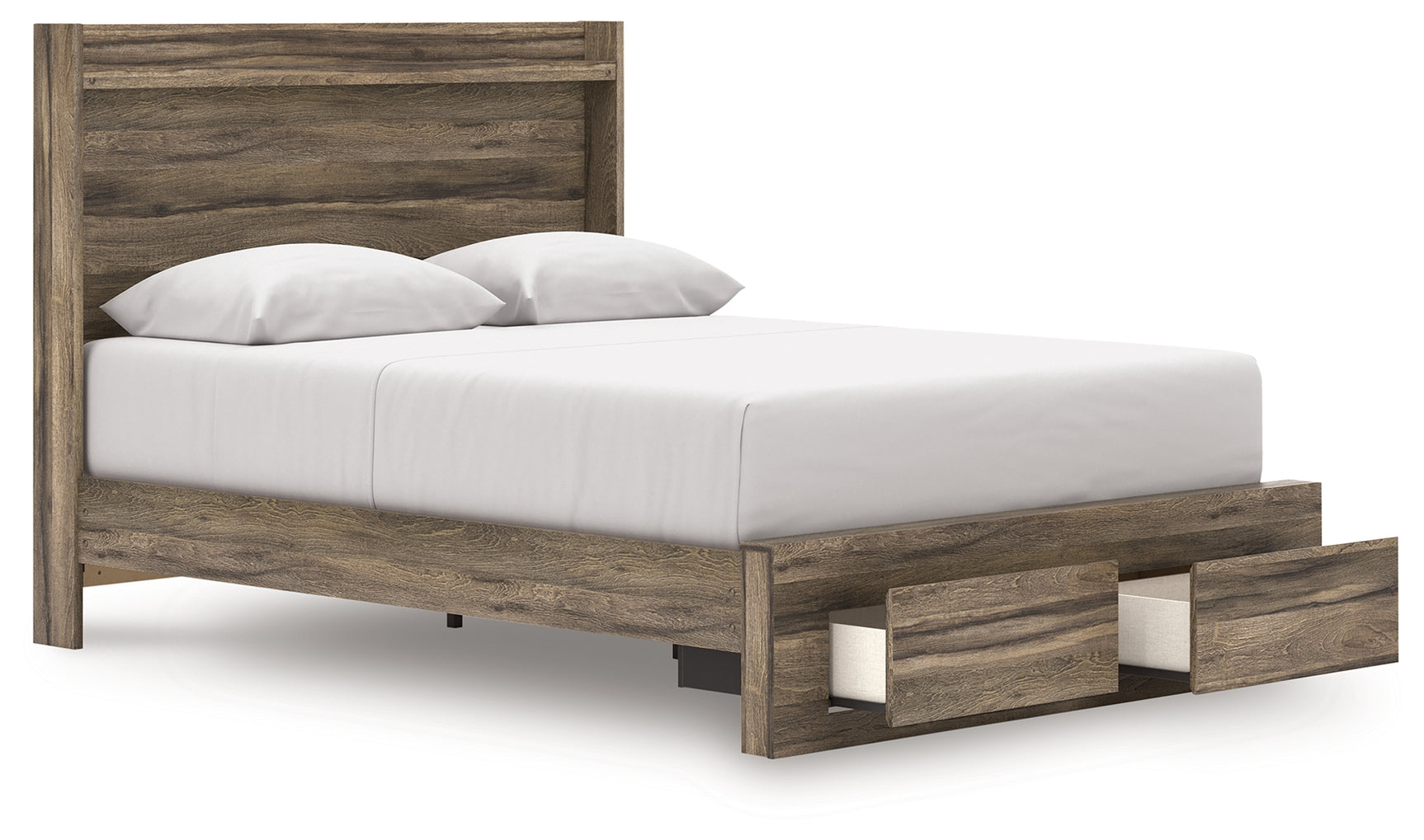 Elbrim Brown Queen Panel Storage Bed