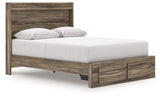 Elbrim Brown Queen Panel Storage Bed