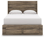 Elbrim Brown Queen Panel Storage Bed