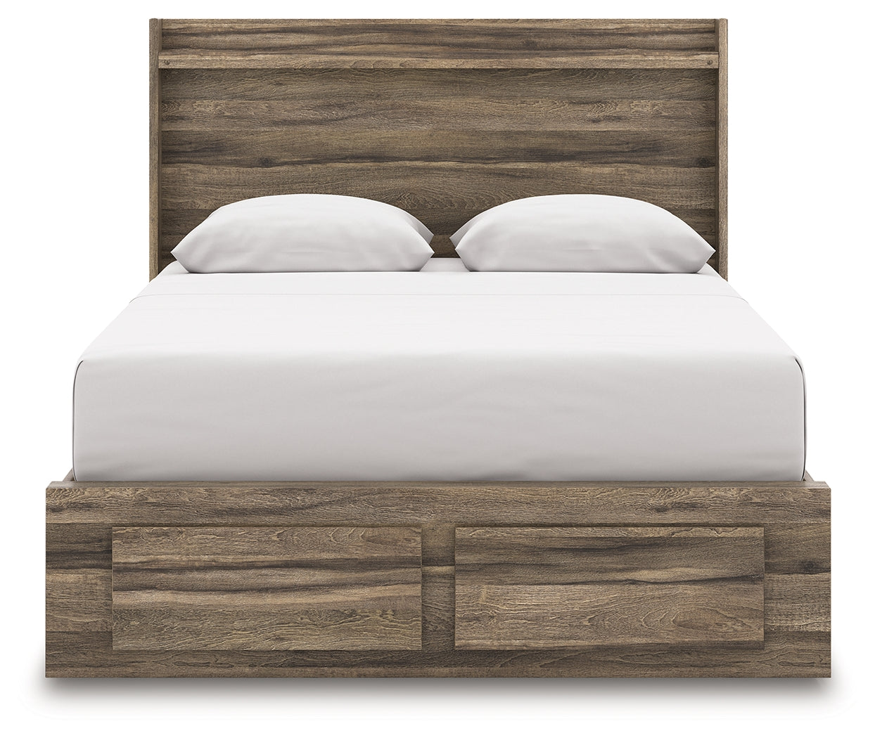 Elbrim Brown Queen Panel Storage Bed