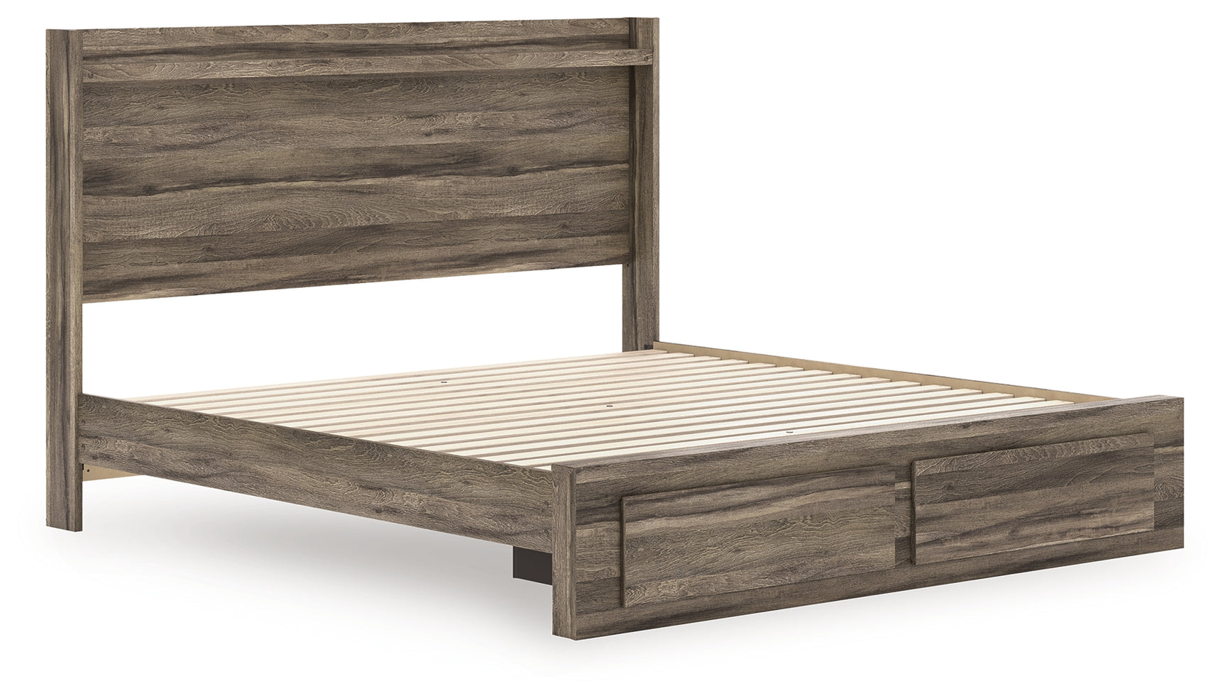 Elbrim Brown King Panel Storage Bed