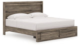 Elbrim Brown King Panel Storage Bed