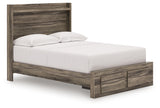 Elbrim Brown Full Panel Storage Bed