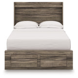 Elbrim Brown Full Panel Storage Bed