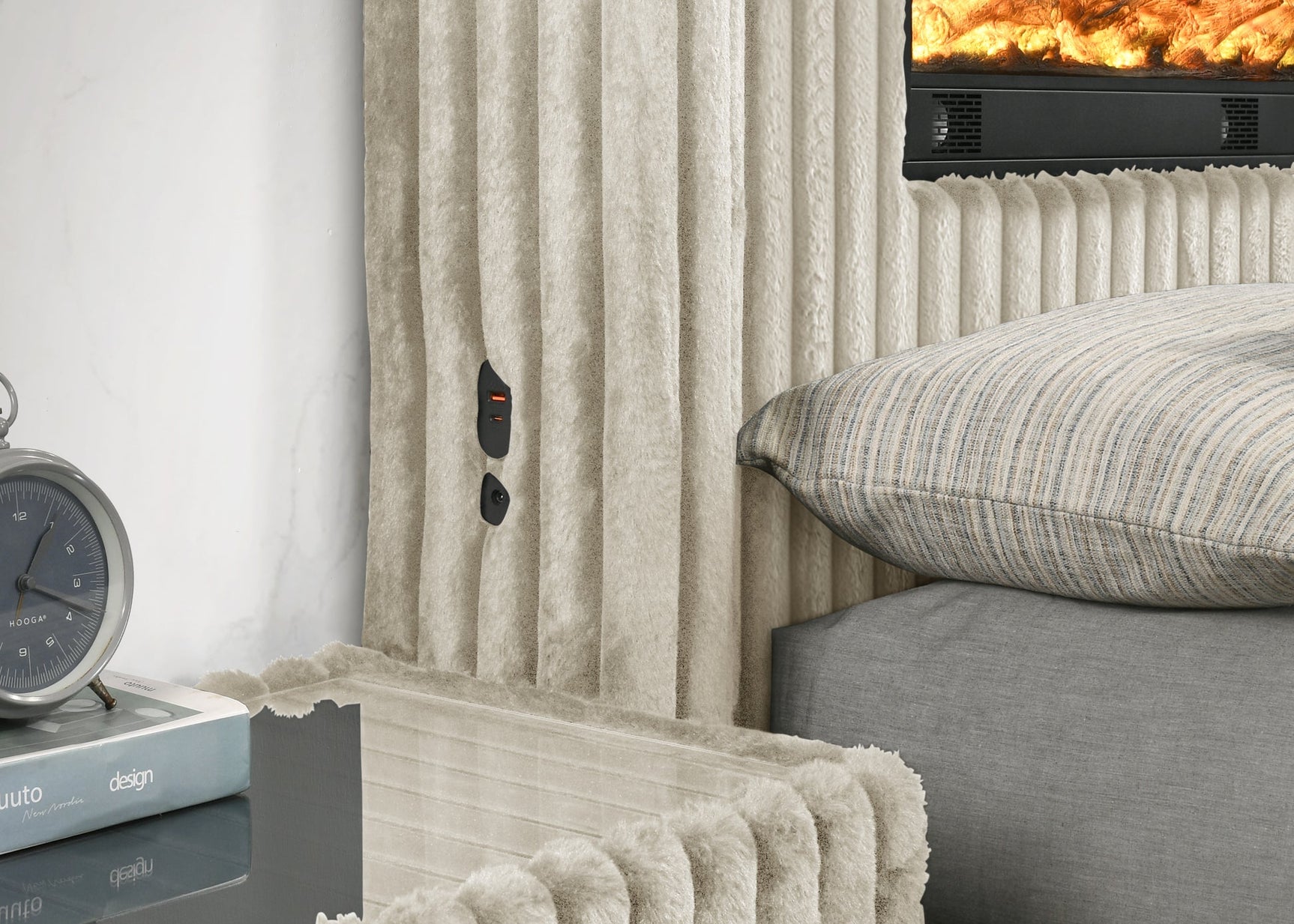 Henley Cream Nightstand