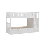 Galen White Modern Transitional Wood, Engineered Wood Storage Trundle YouthDayBed - Ella Furniture