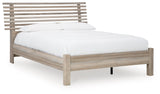 Hasbrick Tan Queen Slat Panel Bed