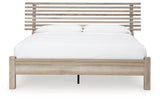 Hasbrick Tan Queen Slat Panel Bed