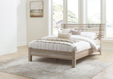 Hasbrick Tan Queen Slat Panel Bed