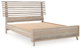 Hasbrick Tan Queen Slat Panel Bed