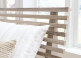 Hasbrick Tan King Slat Panel Bed