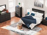 Hollivern Dark Gray Queen Panel Bed