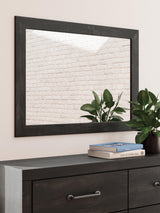 Hollivern Dark Gray Dresser and Mirror