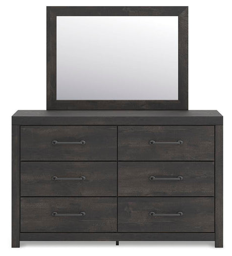Hollivern Dark Gray Panel Bedroom Set view 14