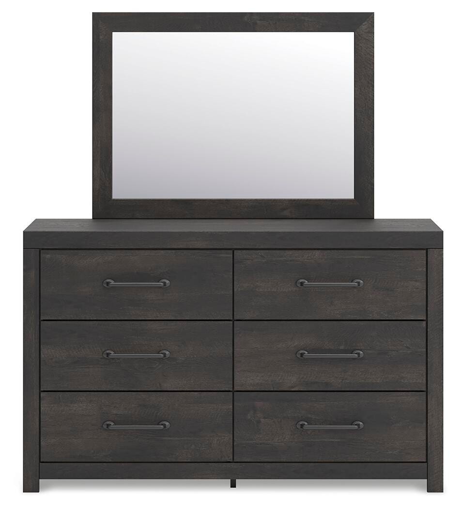Hollivern Dark Gray Panel Storage Bedroom Set 2 view 13