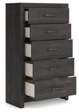 Hollivern Dark Gray Chest of Drawers