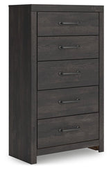 Hollivern Dark Gray Chest of Drawers