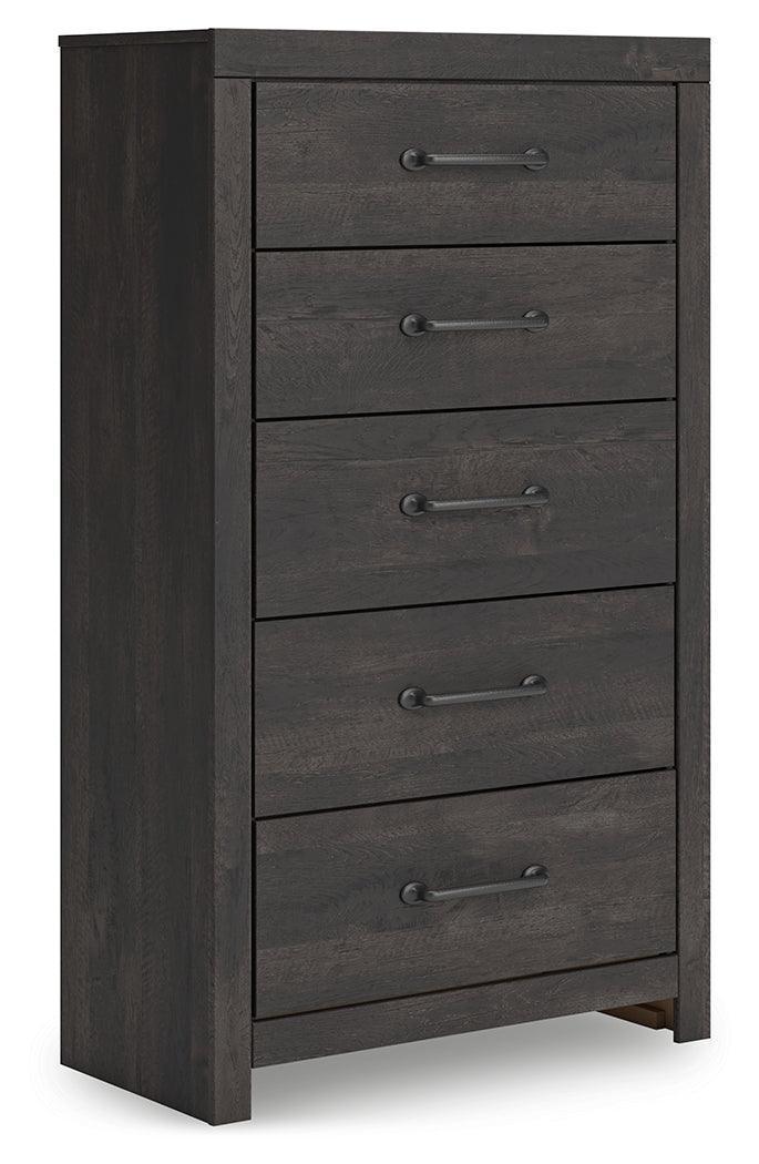Hollivern Dark Gray Chest of Drawers