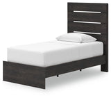 Hollivern Dark Gray Twin Panel Storage Bed