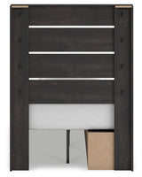 Hollivern Dark Gray Twin Panel Storage Bed