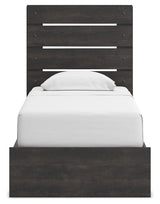 Hollivern Dark Gray Twin Panel Storage Bed