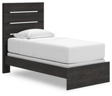 Hollivern Dark Gray Twin Panel Bed
