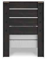 Hollivern Dark Gray Twin Panel Bed