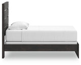 Hollivern Dark Gray Twin Panel Bed