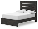 Hollivern Dark Gray Full Panel Storage Bed